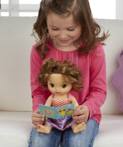 Baby Alive C2695 READY FOR SCHOOL BABY: Brown Hair Baby Doll, School-Themed Dress, Doll Accessories Include Notebook & Brush, Doll For 3-Year-Old Girls and Boys and Up, Multicolor (Amazon Exclusive) 32 91hqfMZumkL