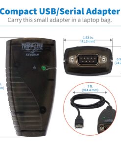 Tripp Lite Keyspan High-Speed USB to Serial Adapter, PC & Mac, USB-A to DB9 RS232 Male, 3 Foot / 0.91 Meter Cable, 3-Year Warranty (USA-19HS) 18 91iDgKS6gYL