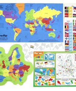 Imagimake Mapology World Map Puzzle - Includes Country Flags & Capitals | Educational Toys for Kids 5-7 | Fun Jigsaw Puzzle for Girls & Boys Toy Age 6-8 | Games for Kids 8-12 for Kids World with Capitals 36 91iJ5VRITdL