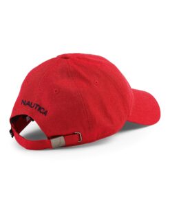 Nautica Men's Classic Logo Adjustable Baseball Cap Hat One Size Deck Red 5 91iN1ciPiBL