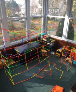 RAINBOW TOYFROG Building Straws and Connectors - STEM Blocks Construction Toys for Boys & Girls - 300 Pcs Straw Building Set - Engineering Connector Blocks for Kids 31 91iOuB O9IL