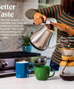 Alternative view of Willow & Everett Pour Over Coffee Dripper - Reusable Drip Cone Filter & Strainer - Paperless Filters