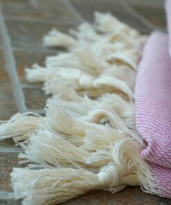 Dandelion - Basic Pattern - Naturally-Dyed Cotton Turkish Towel Peshtemal - 71x39 Inches - Sugar Pink 12 91iZJQGpAJL