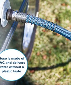 Camco TastePURE 25-Foot Premium Drinking Water Hose | Features a No-Kink Heavy-Duty Design with Machined Fittings for Extra Strength, 5/8” ID, and is Lead-Free, BPA-Free, and Phthalate-Free (22833) 8 91isObT Z2L