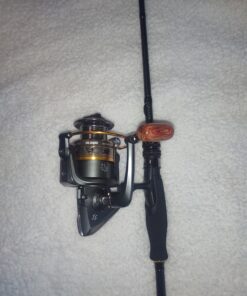 Sougayilang Spinning Fishing Reels with Left/Right Interchangeable Collapsible Wood Handle Powerful Metal Body 5.2:1/5.1:1 Gear Ratio Smooth 11BB for Inshore Boat Rock Freshwater Saltwater Fishing DK3000 32 91iw02P94L