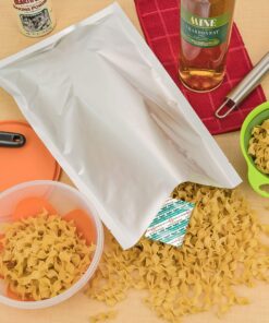 Dry-Packs 20-1 Gallon 10-Inch by 16-Inch Mylar Bags and 300cc Oxy-Sorb Oxygen Absorbers for Long Term Food Storage Preservation (MB10x16-300CC-20PK-ALT1), Silver (20+20S5) 11 91j wFNYUSL