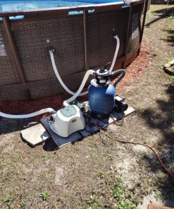 XtremepowerUS 13" Sand Filter 3/4HP Pool Pump 2400GPH High-Flow Above Ground Pool Set with Stand 24 91j8oS2HEcL