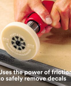 Alternative view of Cubitron 3M Stripe Off Wheel Adhesive Remover Eraser Wheel Removes Decals, Stripes, Vinyl, Tapes and Graphics 4” diameter x 5/8” thick 3/8-16 threaded mandrel 07498 Pack of 1