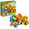 LEGO DUPLO Town Truck & Tracked Excavator 10812 Dump Truck and Excavator Kids Construction Toy with DUPLO Construction Worker Figures (26 Pieces) Standard 121 91jMCgjbyDL