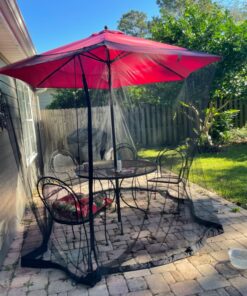 Best Choice Products 9ft Adjustable Mosquito Net for Umbrellas 7.5-11ft, Bug Screen Patio Umbrella Accessory for Outdoor Market Offset Cantilever w/Polyester Mesh Net, Zipper Door, Fillable Base 33 91jMwPaIrxL 1