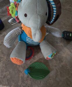 Skip Hop Bandana Buddies Baby Activity and Teething Toy with Multi-Sensory Rattle and Textures, Elephant 37 91jWotGN2cL