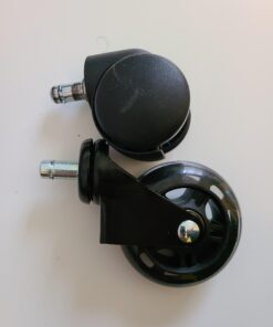 Slipstick CB690 Floor Protecting Rubber Office Chair Caster Wheels (Set ff 5), Roller Style, Universal 7/16" Stem, 3" Black Castors Black/Black 37 91jd67Mr9sL