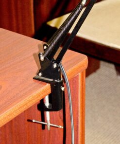 Globe Electric 56963 32" Multi-Joint Desk Lamp with Metal Clamp, Black, LED Bulb Included, On/Off Rotary Switch on Shade, Partially Adjustable Swing Arm, Home Essentials, Reading Light, Office Décor 31.5 inches 23 91jfuGJX96L