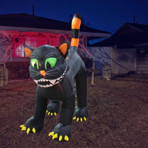 11 Foot Animated Inflatable Giant Black Cat