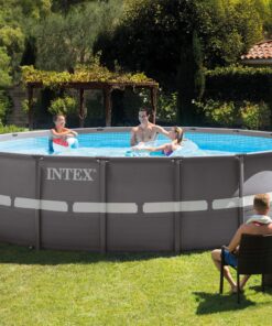 Intex 18ft X 52in Ultra Frame Pool Set with Sand Filter Pump, Ladder, Ground Cloth & Pool Cover 31 91jknTX0H3L