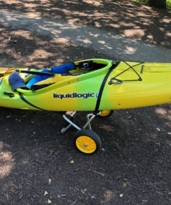 Bonnlo Kayak Cart Canoe Dolly Fishing Kayak Accessories Carrier Foldable Paddle Board Trolley Boat Trailer Transport with NO-Flat Airless Tires Wheels and 2 Ratchet Straps Kickstands- "U"shape 42 91jlBCMHEnL