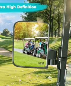 10L0L Golf Cart Mirror, No-drilling Side Rear View Mirror Fits EZGO Club Car Yamaha Golf Cart and Others Drilling Required Black 29 91jvQrpyidL