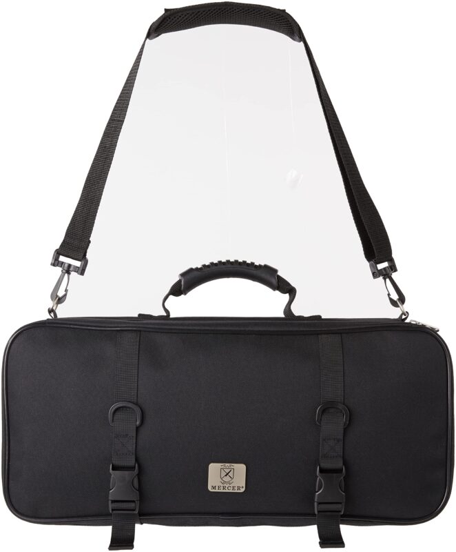 Mercer Culinary Double-Zip 17-Pocket Knife Case,Black