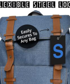 Luggage Tag Initial Bag Tag - Fully Bendable Tag w/Stainless Steel Loop M (Green) 11 91k9S7EJlaL