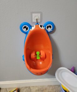 Soraco Frog Potty Training Urinal for Toddler Boys Toilet with Aiming Target (Blue) Blue 17 91kAQLgpJL