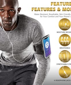 TRIBE Water Resistant Cell Phone Armband Case Running Holder for iPhone Pro Max Plus Mini SE (13/12/11/X/XS/XR/8/7/6/5) Galaxy S Ultra Plus Edge Note (21/20/10/9/8/7/6/5) Adjustable Strap & Key Pocket Dark Pink S: iPhone Mini/8/7/6/5/4/3/SE/Galaxy Mini 32 91kAURKOwkL 1