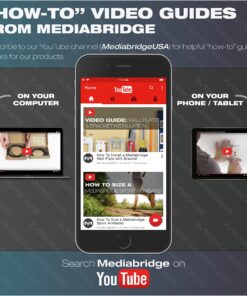 Mediabridge™ HDMI Wall Plate (2 Port) - Supports 4K, 3D, ARC - Free Low Voltage Metal Mounting Bracket (1-Gang) - 2-Piece Inset Wall Plate for 2 HDMI (Part# WP1-HDMIX2) HDMI (2 Port) 14 91kGvMmkCML