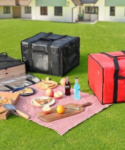 New Star Foodservice 50134 Insulated Pizza Delivery Bag, 20" by 19" by 13", Red 20 by 19 by 13-Inch, Red 18 91kIkWP8QkL