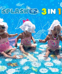 SplashEZ 3-in-1 Splash Pad, Sprinkler for Kids and Baby Pool for Learning – Toddler Sprinkler Pool, 60’’ Outside Water Toys – “from A to Z” Outdoor Play Mat for Babies & Toddlers from A to Z 24 91kQVKuJYgL