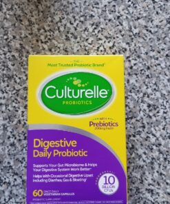 Culturelle Daily Probiotic, Digestive Health Capsules, 60 Count Unflavored 60 Count (Pack of 1) 23 91kekaW1evL