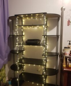 Furinno Turn-N-Tube Rounded Corner TV Entertainment Center, Black/Grey 6-Tiers with Round Corner 29 91ketFN5vL