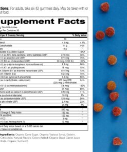 Alternative view of SmartyPants Multivitamin for Men, Organic Gummies: Probiotics, CoQ10, Methylfolate, Omega 3 (ALA), Vitamin D3, C, Vitamin B12, B6, Vitamin A, K & Zinc for Immune Support, 120 Gummies (30 Day Supply) Adult Formula