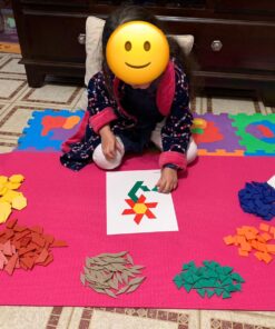 Learning Advantage Pattern Block Activity Cards - In-Home Learning Activity for Early Math & Geometry - Set of 20 - Teach Creativity, Sequencing and Patterning 26 91kyM50sRoL