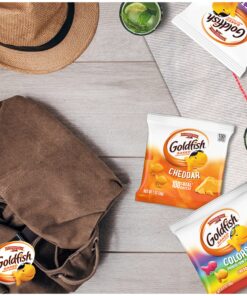 Goldfish Crackers Big Smiles Variety Pack with Cheddar, Colors, and Pretzels, Snack Packs, 30 Ct 25 91l16Y YKKL