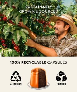 Rosso Coffee Capsules for Nespresso Original Machine - 60 Espresso Pods Vanilla, Caramel, Creme Brulee- Single-Serve Aluminum Coffee Pods - Compatible with Nespresso Original Line Machines (Flavor 60) Flavor 60 10 Count (Pack of 6) 21 91l6sm8AabL