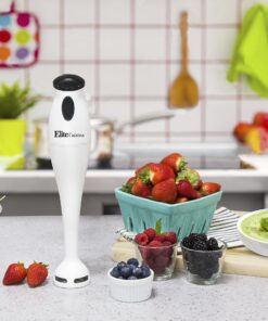 Elite Cuisine EHB-1000X 150 Watt Hand Blender with One Touch Button, White 5 91l8nHxRloL