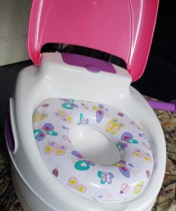 Summer Infant Step by Step Potty, Pink - 3-in-1 Potty Training Toilet - Features Contoured Seat, Flushable Wipes Holder and Toilet Tissue Dispenser, 13x9.5x15.5 Inch (Pack of 1) 1 Count (Pack of 1) 47 91lLCGRmsuL