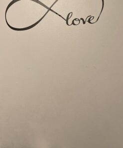 Picniva Wall Stickers Bedroom Decor Infinity Symbol Word Love Vinyl Art Decal 7'' X 22'' Black 22 91lLqcdDsGL
