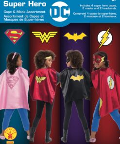 Alternative view of Rubie's Super Hero Cape Set Officially licensed DC Comics Assortment 4 Capes, 2 Masks, and 2 Headbands, One Size (Amazon Exclusive) Girls