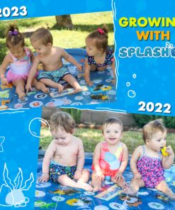 SplashEZ 3-in-1 Splash Pad, Sprinkler for Kids and Baby Pool for Learning – Toddler Sprinkler Pool, 60’’ Outside Water Toys – “from A to Z” Outdoor Play Mat for Babies & Toddlers from A to Z 22 91lRupKlhL