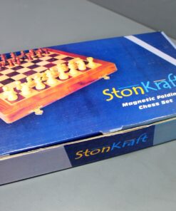 StonKraft Wooden Chess Board Game Set with Wooden Magnetic Chess Pieces (12" X 12" Inches) 14 91lbSqp DHL