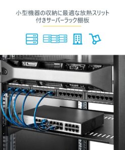 StarTech.com 1U Server Rack Shelf - Universal Vented Rack Mount Cantilever Tray for 19" Network Equipment Rack & Cabinet - Heavy Duty Steel - Weight Capacity 50lb/23kg - 10" Deep, Black (CABSHELFV1U) 10" Depth 23 91lcHhlQ8eL