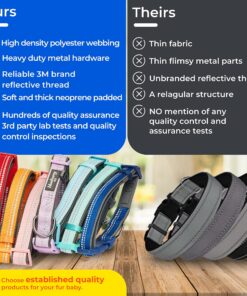 Blueberry Pet Soft & Safe 3M Reflective Neoprene Padded Adjustable Dog Collar - Baby Blue Pastel Color, Medium, Neck 14.5"-20" 39 91le8yykkiL 1