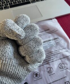 Dowellife Large Grey Protective Gloves with Cut Resistance, Machine Washable Large (Pack of 1) Original 28 91loZlEW cL