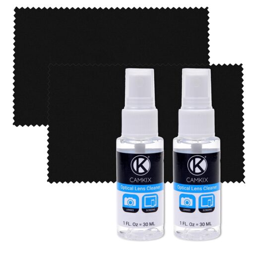 Lens and Screen Cleaning Kit - 2X Cleaning Spray, 2X Microfiber Cloth - Perfect to Clean The Lens of Your DSLR Camera - Also Great for Your Smartphone, Tablet, Notebook, etc.