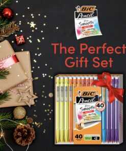 BIC Xtra-Smooth Mechanical Pencils with Erasers (MPCE40-BLK), Bright Edition Medium Point (0.7mm), 40-Count Pack, Bulk Mechanical Pencils for School or Office Supplies, Gifts for Students Xtra-Smooth Bright Edition 27 91m1dctucxL