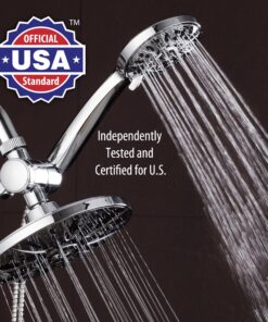 AquaDance 7" Premium High Pressure 3-Way Rainfall Combo Combines The Best of Both Worlds-Enjoy Luxurious Rain Showerhead and 6-Setting Hand Held Shower Separately or Together, Chrome 2.5 Gallon Per Minute 22 91m62FlEQHL