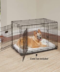 Alternative view of MidWest Homes for Pets Bolster Dog Bed w/ Comfortable Bolster | Ideal for Intermediate Dog Breeds & Fits a 36-Inch Dog Crate | Easy Maintenance Machine Wash & Dry, 36.0"x 23.0"x 2.6", White Fleece
