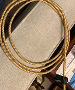 GLS Audio Instrument Cable - Amp Cord for Bass & Electric Guitar - Straight to Right Angle 1/4 Inch Instrument Cable - Brown/Yellow Braided Tweed, 10ft 10 Ft. Right-Angle Gold 41 91mFvYibXL