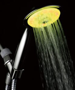 Luminex by PowerSpa 7-Color 4-Setting LED Handheld Shower Head with Air Jet LED Turbo Pressure-Boost Nozzle Technology. 7 vibrant LED colors change automatically every few seconds 24 91mGzudUNkL