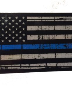 Tattered 3M Reflective Thin Blue Line 3.5 X 2 Decal Sticker United States Us Flag Tactical Police Law Enforcement 12 91mMrxjvj6L